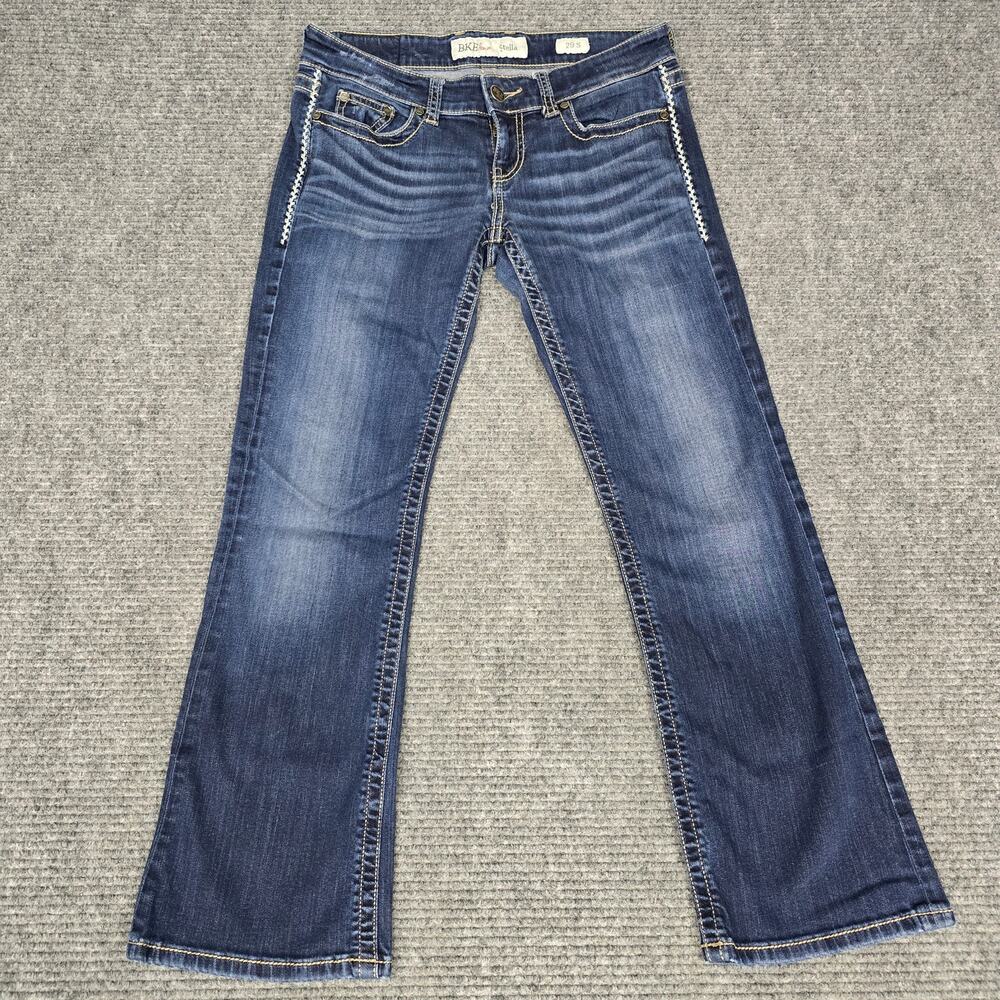 BKE Stella Jeans Womens 29S 30x29 Blue Bootcut Embellished Y2K